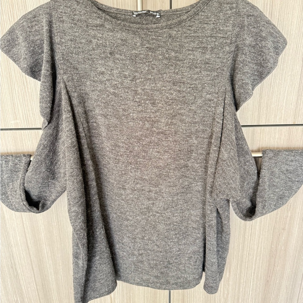 Zara Charcoal Women's Crew Sweater